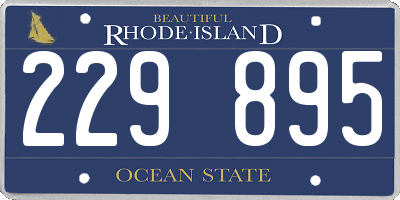 RI license plate 229895