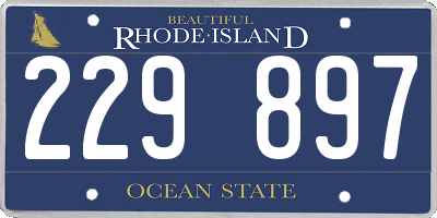 RI license plate 229897