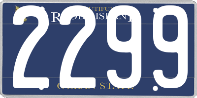 RI license plate 2299