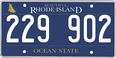 RI license plate 229902