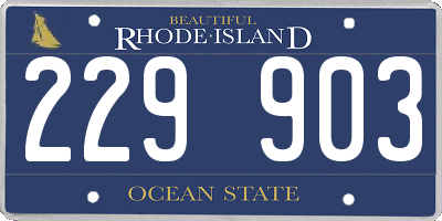 RI license plate 229903