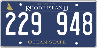 RI license plate 229948