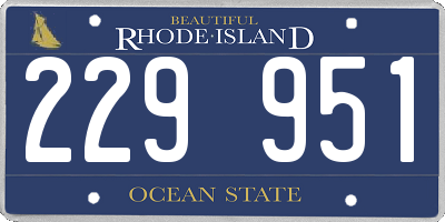 RI license plate 229951