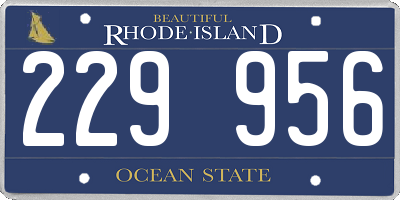 RI license plate 229956