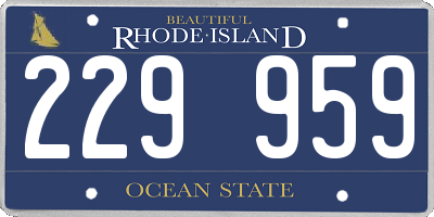 RI license plate 229959