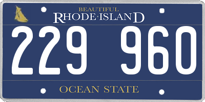 RI license plate 229960