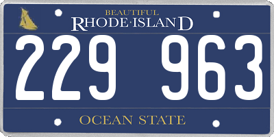 RI license plate 229963