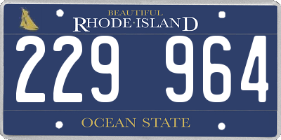 RI license plate 229964
