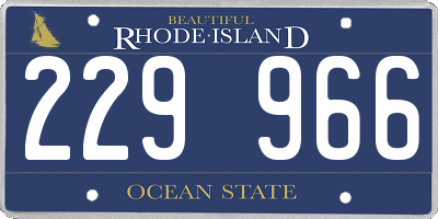 RI license plate 229966
