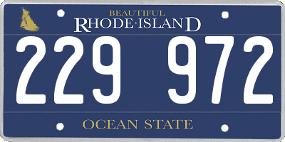 RI license plate 229972