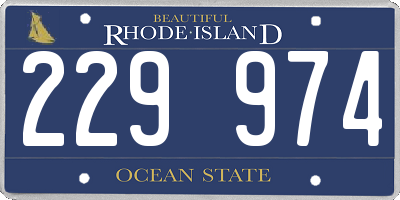 RI license plate 229974