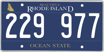 RI license plate 229977