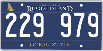 RI license plate 229979