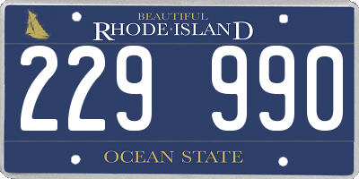 RI license plate 229990