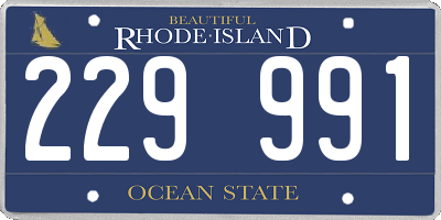 RI license plate 229991