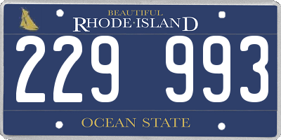 RI license plate 229993