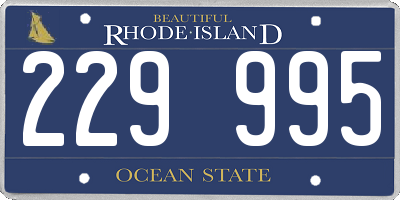 RI license plate 229995