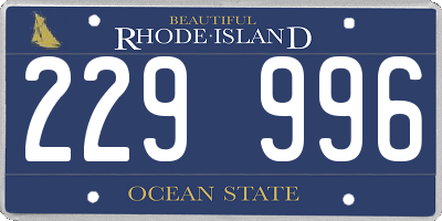 RI license plate 229996