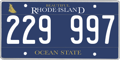 RI license plate 229997