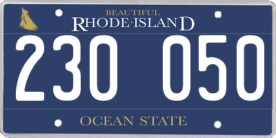RI license plate 230050