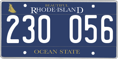 RI license plate 230056