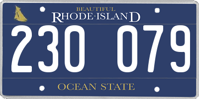 RI license plate 230079