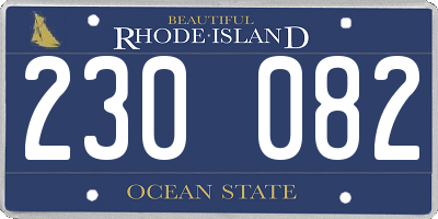 RI license plate 230082
