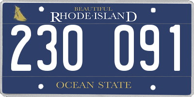 RI license plate 230091