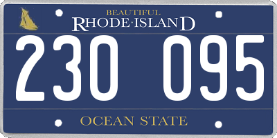 RI license plate 230095