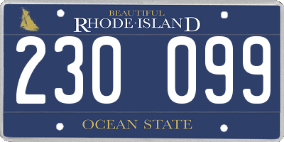 RI license plate 230099