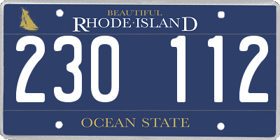 RI license plate 230112
