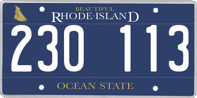 RI license plate 230113