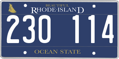 RI license plate 230114