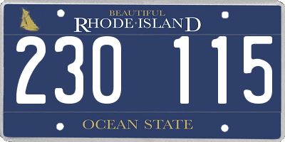 RI license plate 230115