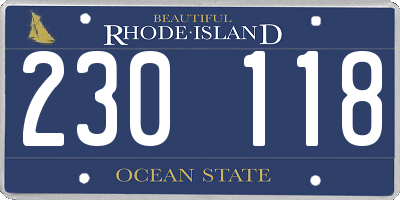 RI license plate 230118