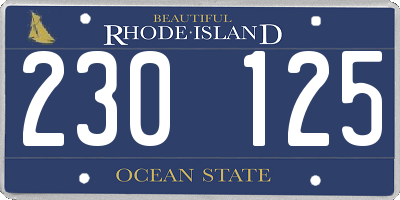 RI license plate 230125