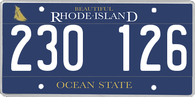 RI license plate 230126