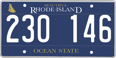 RI license plate 230146