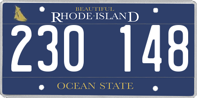 RI license plate 230148