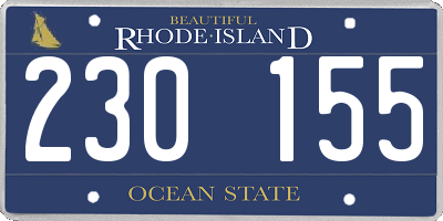 RI license plate 230155