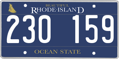 RI license plate 230159