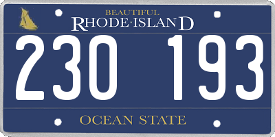 RI license plate 230193