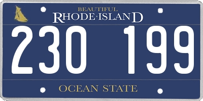 RI license plate 230199