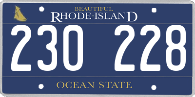 RI license plate 230228