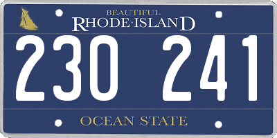 RI license plate 230241