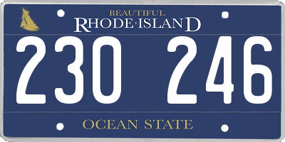 RI license plate 230246