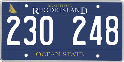 RI license plate 230248