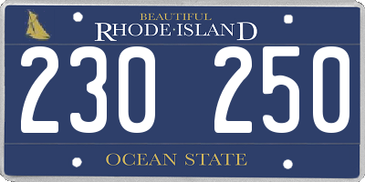 RI license plate 230250