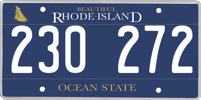 RI license plate 230272