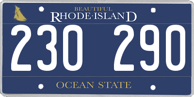 RI license plate 230290